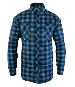 OI15 Koszula ocieplana BONO Polstar niebieska w kratę