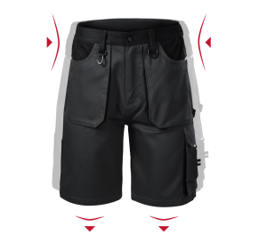 W05 Szorty męskie WOODY Rimeck 94 ebony gray Malfini