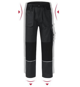 Spodnie robocze do pasa WOODY W01 RIMECK 94 ebony gray