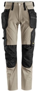 6208 Spodnie do pasa LiteWork Snickers Workwear khaki/black