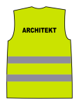 Kamizelka ostrzegawcza z nadrukiem ARCHITEKT żółta