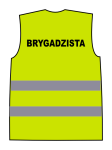 Kamizelka ostrzegawcza z nadrukiem BRYGADZISTA żółta