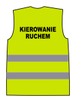 Kamizelka ostrzegawcza z nadrukiem KIEROWANIE RUCHEM żółta