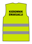 Kamizelka ostrzegawcza z nadrukiem KIEROWNIK EWAKUACJI żółta