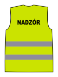 Kamizelka ostrzegawcza z nadrukiem NADZÓR żółta