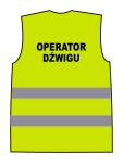 Kamizelka ostrzegawcza z nadrukiem OPERATOR DŹWIGU żółta