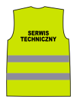 Kamizelka ostrzegawcza z nadrukiem SERWIS TECHNICZNY żółta