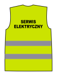 Kamizelka ostrzegawcza z nadrukiem SERWIS ELEKTRYCZNY żółta