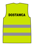 Kamizelka ostrzegawcza z nadrukiem DOSTAWCA żółta