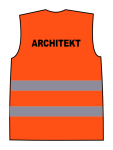 Kamizelka ostrzegawcza z nadrukiem ARCHITEKT pomarańczowa