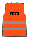 Kamizelka ostrzegawcza z nadrukiem FOTO  pomarańczowa