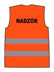 Kamizelka ostrzegawcza z nadrukiem NADZÓR pomarańczowa