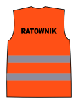 Kamizelka ostrzegawcza z nadrukiem RATOWNIK pomarańczowa