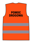 Kamizelka ostrzegawcza z nadrukiem POMOC DROGOWA pomarańczowa