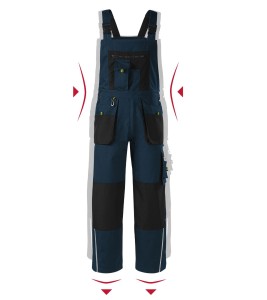 Spodnie robocze ogrodniczki RANGER W04 RIMECK 02 granatowy