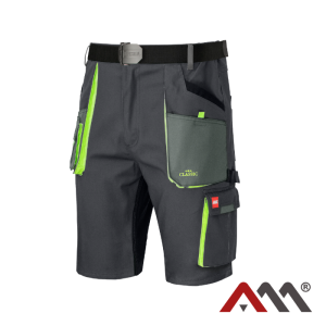 Krótkie spodenki szorty robocze CLASSIC STRETCH SLIM ArtMas szaro-czarne