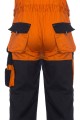 Consorte Spodnie ogrodniczki MARS z pasami odblaskowymi pomarańczowe Mistral BHP 7.jpg