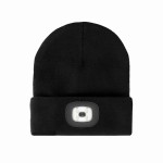 Czapka zimowa akrylowa dziana LED BLACK z latarką Procera