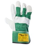 RHG2 Rękawice wzmacniane dwoiną bydlęcą HADDOCK G1 4233X zielone Polstar 