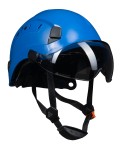 H4NE Kask ochronny hełm NEO ABS 6-punktowa więźba wewnętrzne okulary niebieski Polstar