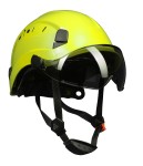 H4NE Kask ochronny hełm NEO ABS 6-punktowa więźba wewnętrzne okulary żółty Polstar