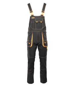 ASOG Spodnie robocze ogrodniczki BRIXTON SPARK Polstar czarne