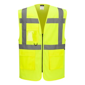 ES376 Kamizelka ostrzegawcza siatkowa ES1 Essential Hi-Vis Mesh Executive Vest Portwest żółta