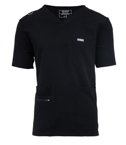 Polstar MT03 Męska bluza medyczna V-Neck Pocket Genius ScrubTop MMT003 czarna Mistral BHP 1.jpg