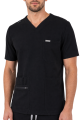 Polstar MT03 Męska bluza medyczna V-Neck Pocket Genius ScrubTop MMT003 czarna Mistral BHP 12.png
