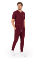 Polstar MT03 Męska bluza medyczna V-Neck Pocket Genius ScrubTop MMT003 burgund Mistral BHP 2.png