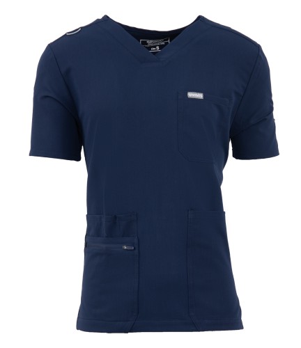 Polstar MT03 Męska bluza medyczna V-Neck Pocket Genius ScrubTop MMT003 midnight navy granatowy Mistral BHP 1.jpg