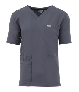 MT03 Męska bluza medyczna V-Neck Pocket Genius ScrubTop MMT003 moonstone grey szara Polstar