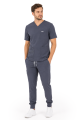 Polstar MT03 Męska bluza medyczna V-Neck Pocket Genius ScrubTop MMT003 moonstone gray szara Mistral BHP 2.png