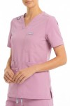 MT01 Damska bluza medyczna MYNTS V-Neck Pocket Genius Scrub Top Women WMT001 Rose Water Polstar