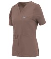 Polstar MT01 Damska bluza medyczna MYNTS V-Neck Pocket Genius Scrub Top Women WMT001 Sahara Mokka Mistral BHP 5.jpg