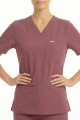 Polstar MT01 Damska bluza medyczna MYNTS V-Neck Pocket Genius Scrub Top Women WMT001 Terra Rose Mistral BHP 1.jpg