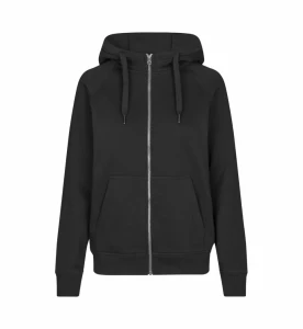 WYPRZEDAŻ 0639 Damska bluza z kapturem kangurka CORE zip czarna rozm. S ID Identity