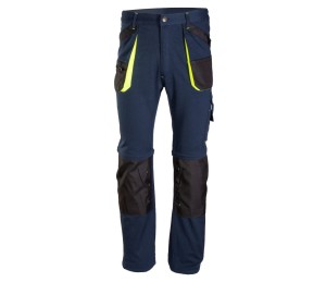 APSZ Spodnie robocze do pasa BRIXTON PRACTICAL APSZ Polstar granat/żółty odpinane nogawki
